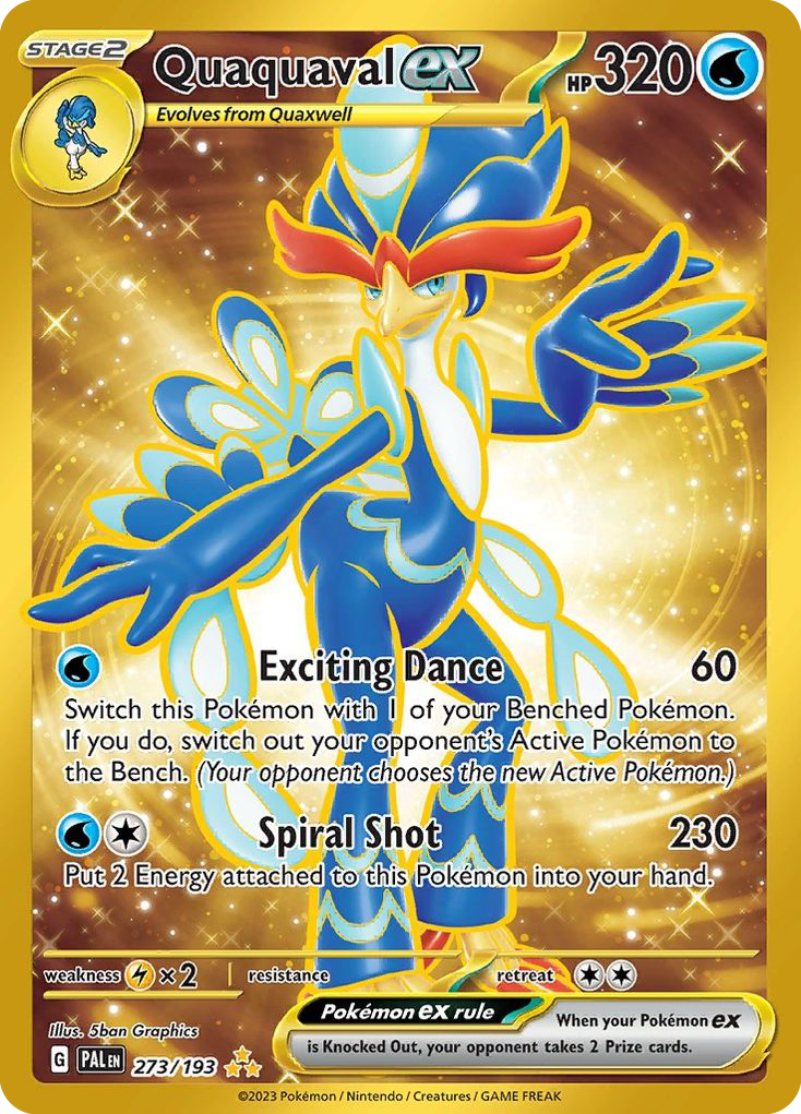 Quaquaval ex 273 Hyper Rare card from Paldea Evolved