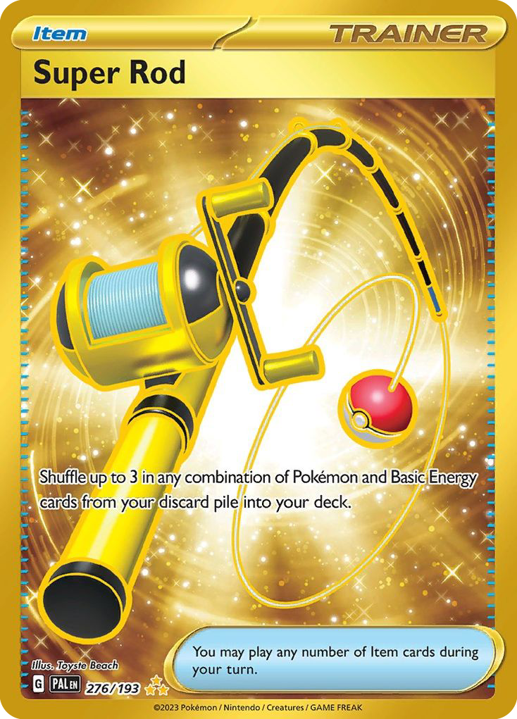 Super Rod 276 Hyper Rare card from Paldea Evolved