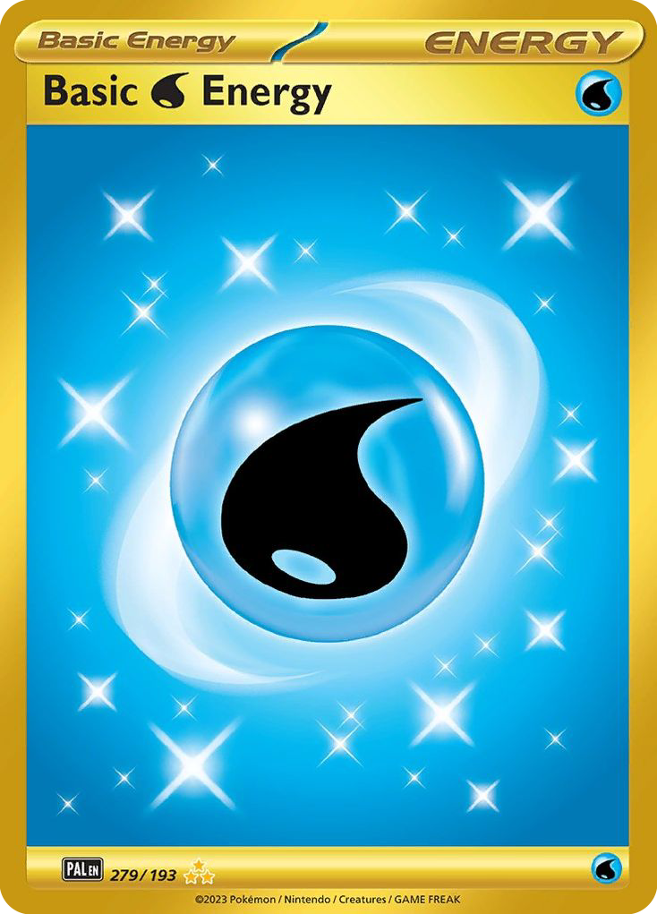 Basic Water Energy 279 Hyper Rare card from Paldea Evolved