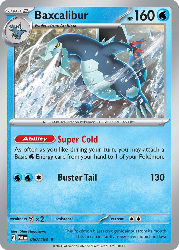 Baxcalibur 60/193 Rare card from Paldea Evolved