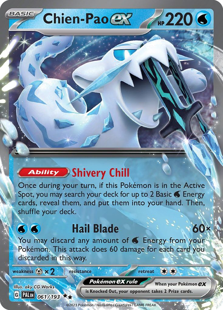 Chien-Pao ex 61 Double Rare card from Paldea Evolved