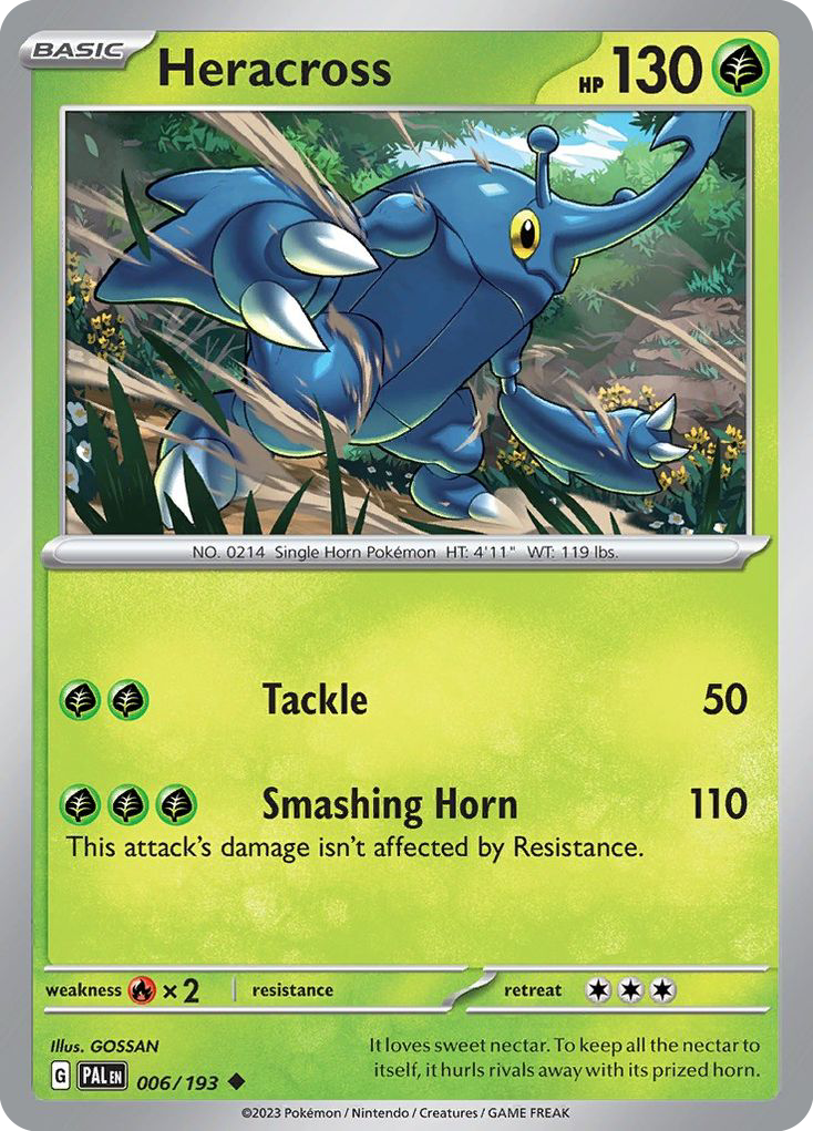 Heracross 6/193 Uncommon card from Paldea Evolved