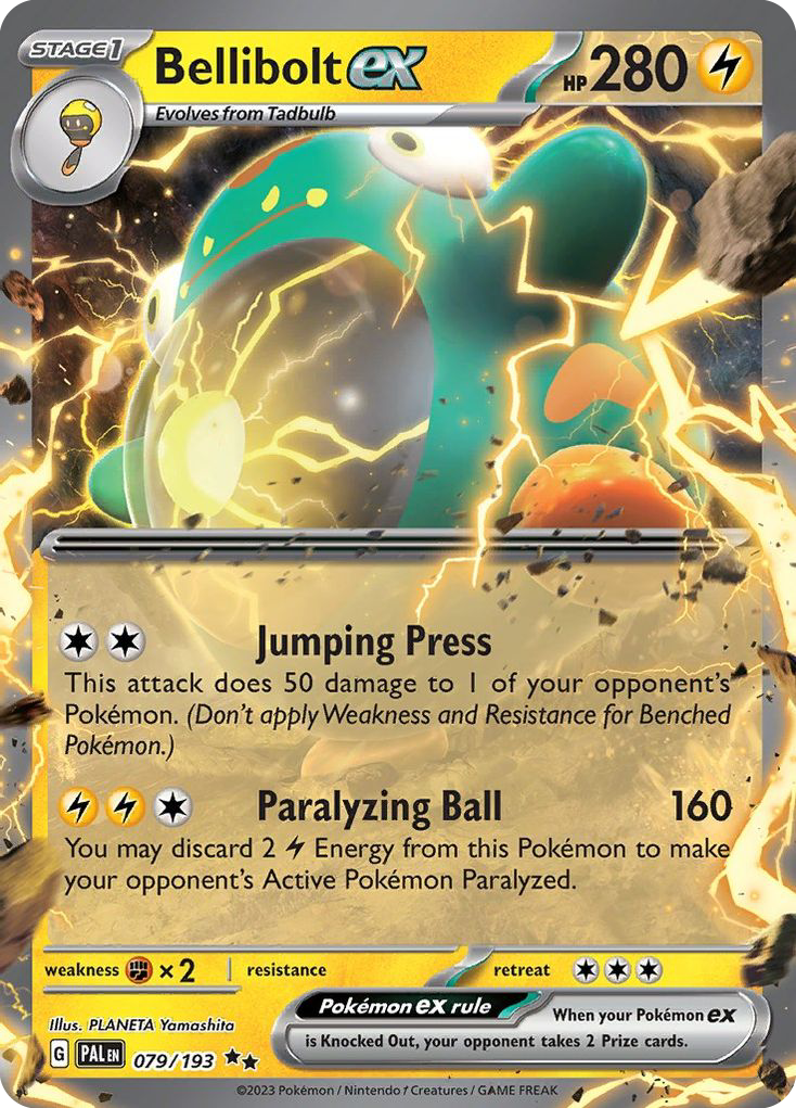 Bellibolt ex 79 Double Rare card from Paldea Evolved