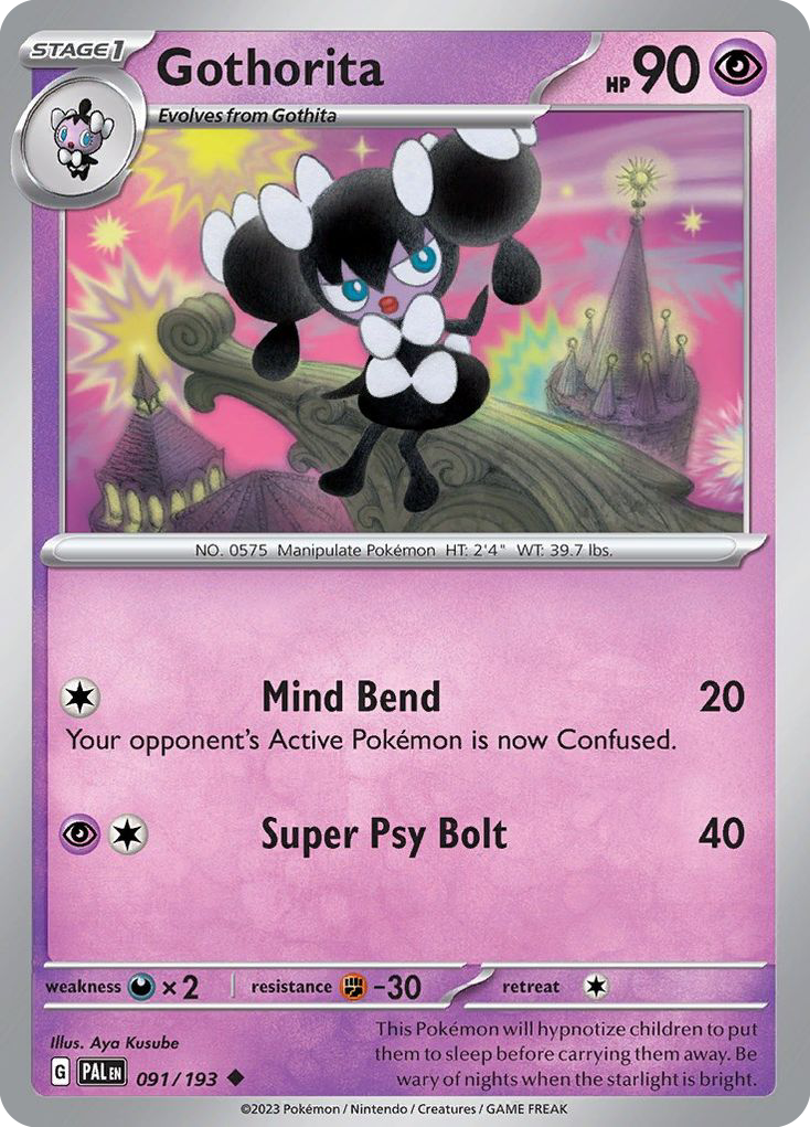 Gothorita 91 Uncommon card from Paldea Evolved