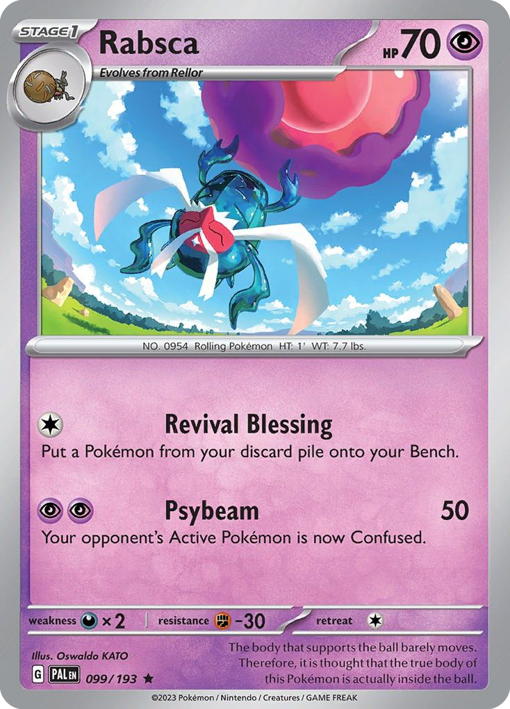 Rabsca 99/193 Rare card from Paldea Evolved