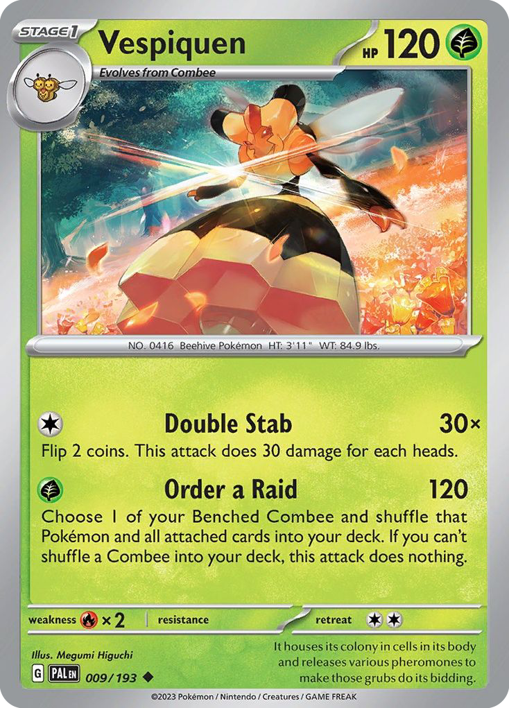 Vespiquen 9 Uncommon card from Paldea Evolved