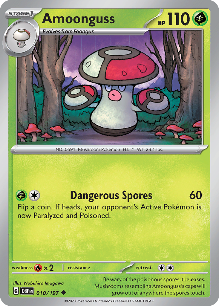 Amoonguss 10/197 Uncommon card from Obsidian Flames