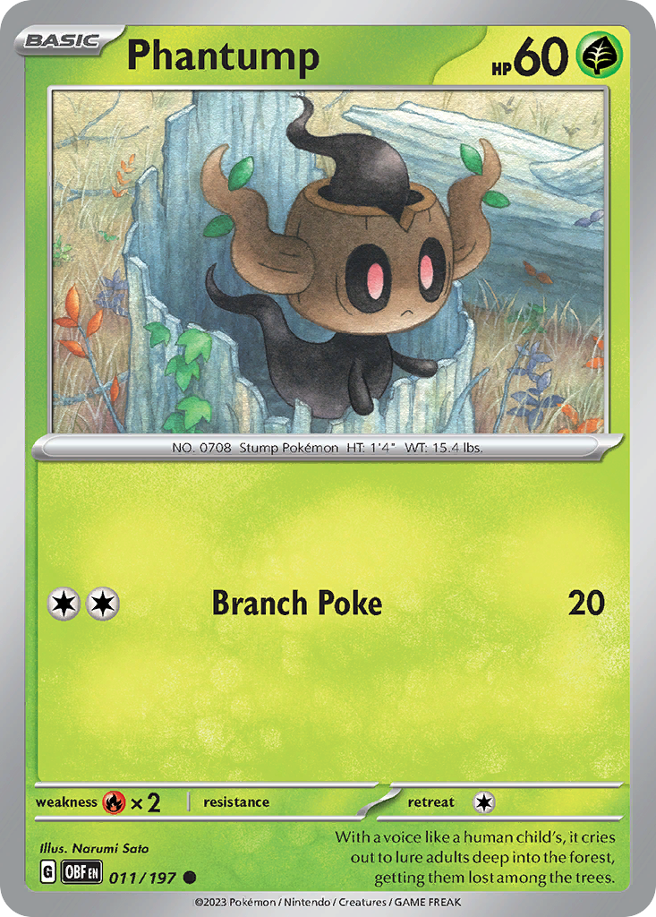 Phantump 11 Common card from Obsidian Flames