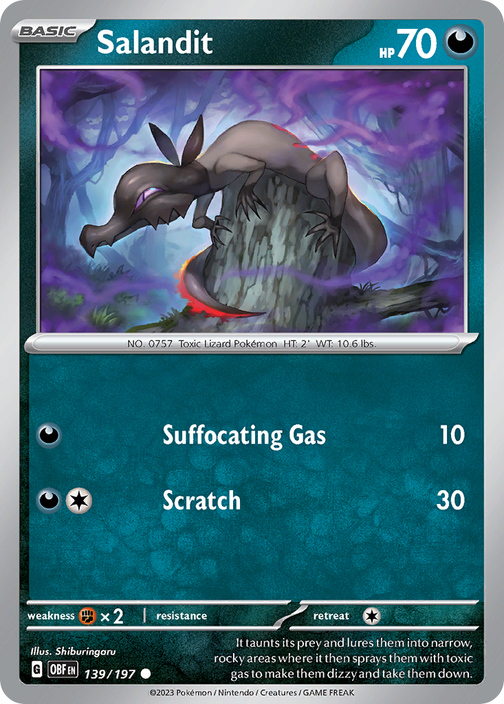 Salandit 139 Common card from Obsidian Flames
