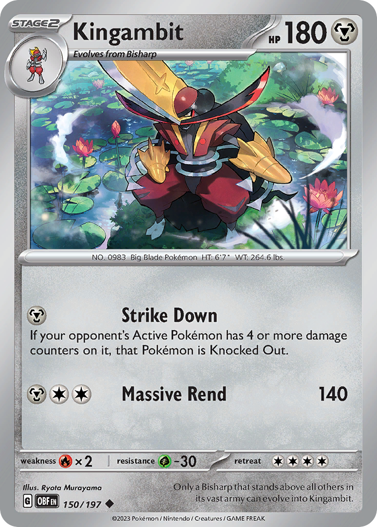 Kingambit 150 Uncommon card from Obsidian Flames