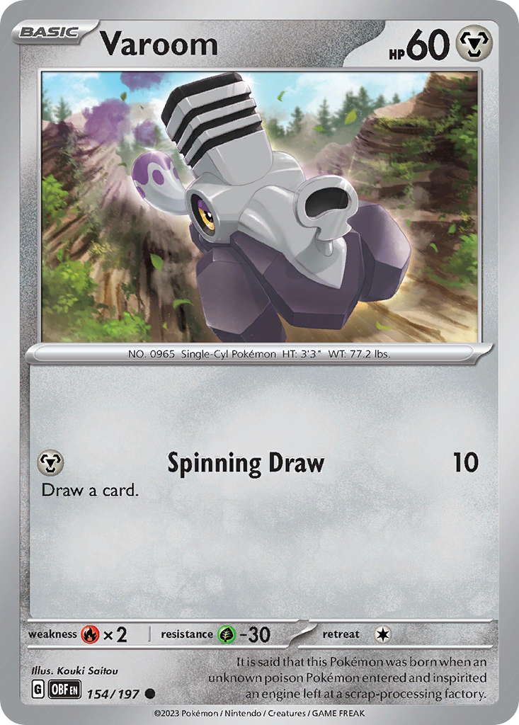 Varoom 154/197 Common card from Obsidian Flames