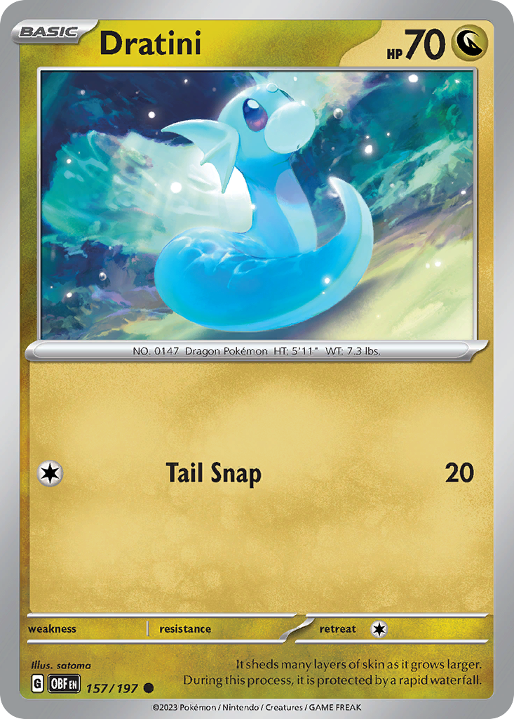 Dratini 157/197 Common card from Obsidian Flames