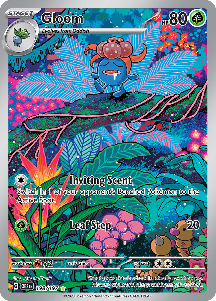 Gloom 198 Illustration Rare card from Obsidian Flames