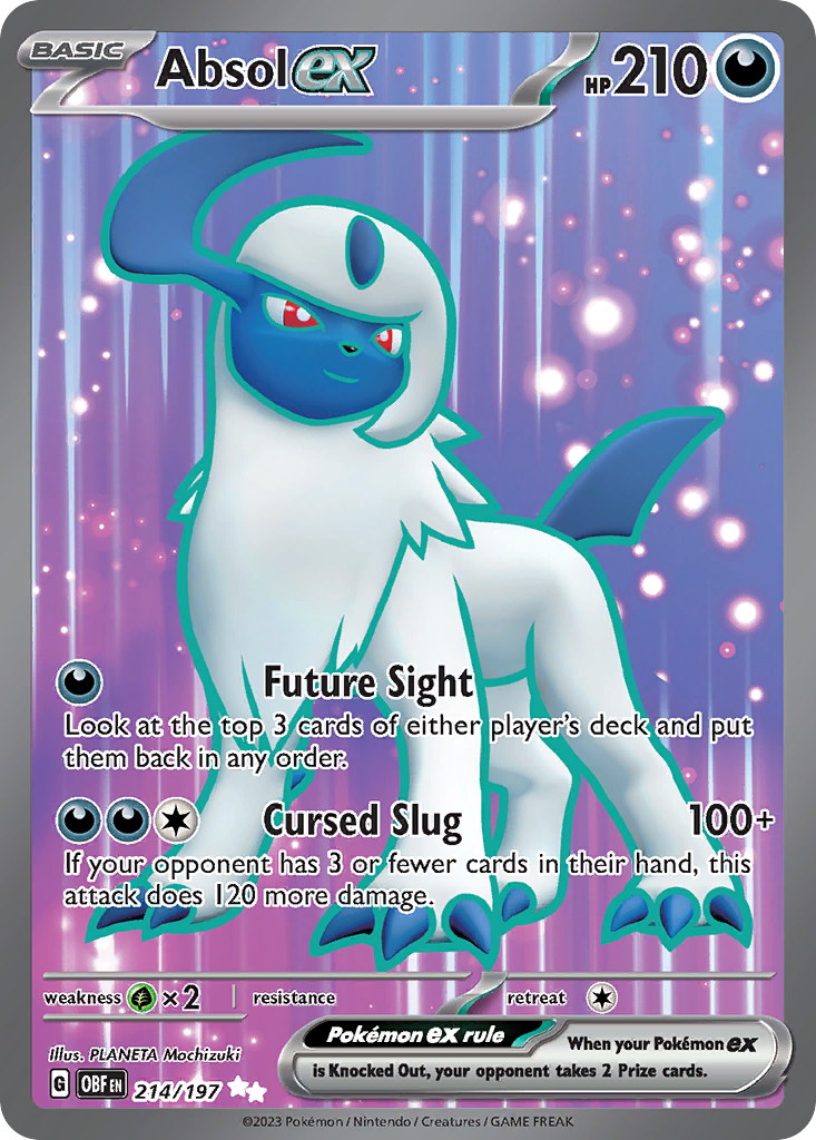 Absol ex 214 Ultra Rare card from Obsidian Flames