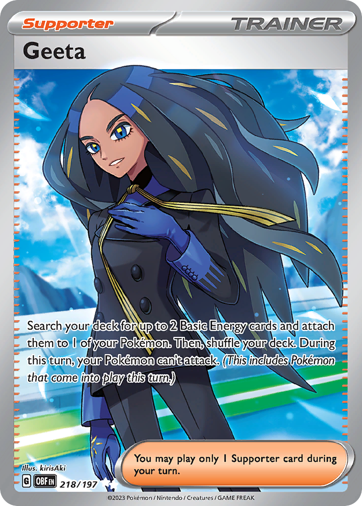 Geeta 218 Ultra Rare card from Obsidian Flames