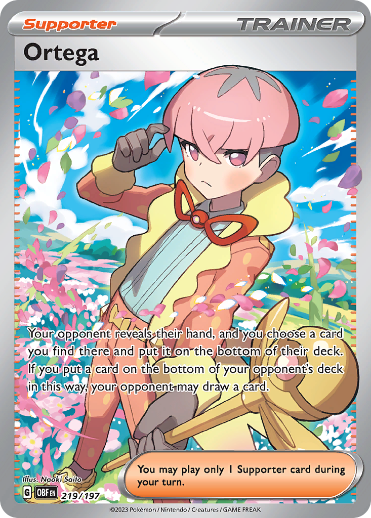 Ortega 219 Ultra Rare card from Obsidian Flames
