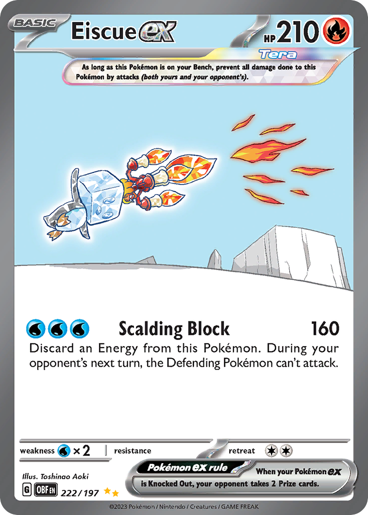 Eiscue ex 222 Special Illustration Rare card from Obsidian Flames