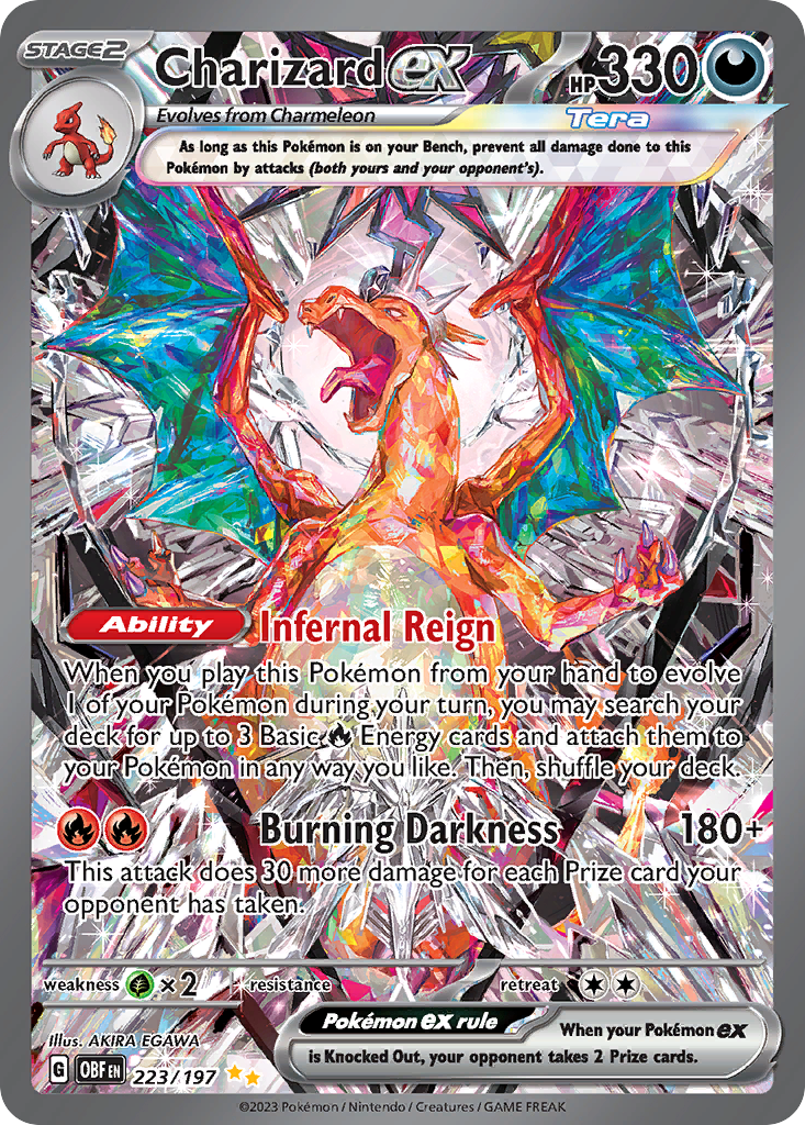Charizard ex 223/197 Special Illustration Rare card from Obsidian Flames