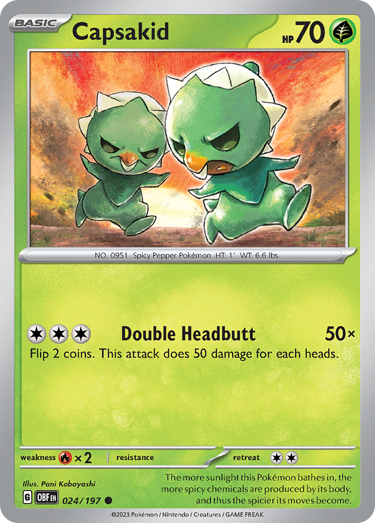 Capsakid 24/197 Common card from Obsidian Flames