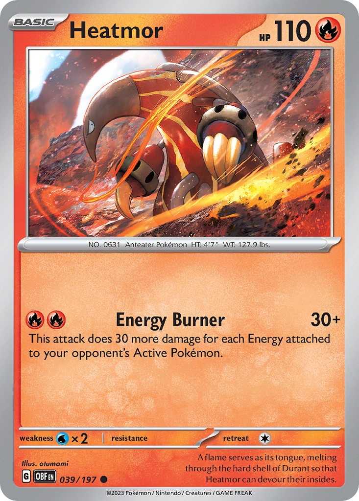 Heatmor 39 Common card from Obsidian Flames