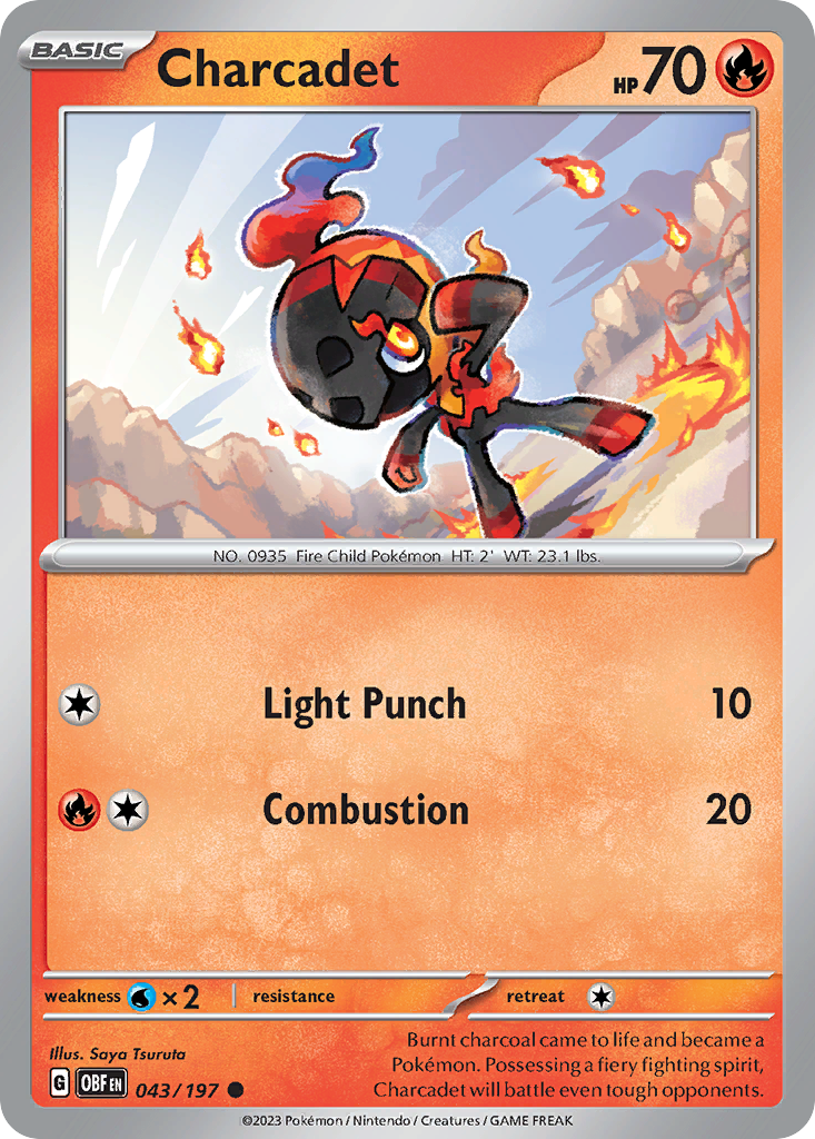 Charcadet 43 Common card from Obsidian Flames