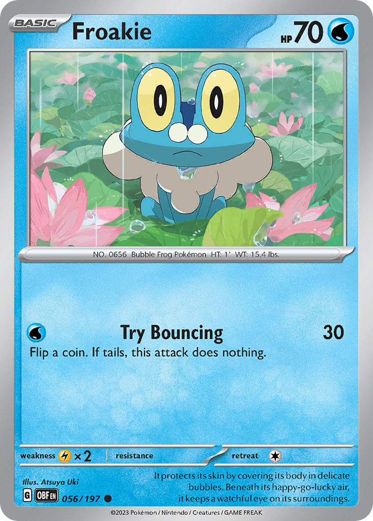 Froakie 56 Common card from Obsidian Flames