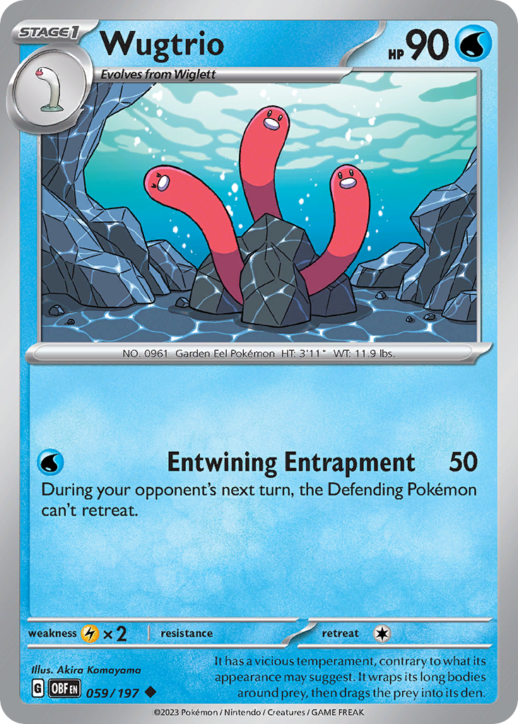 Wugtrio 59/197 Uncommon card from Obsidian Flames