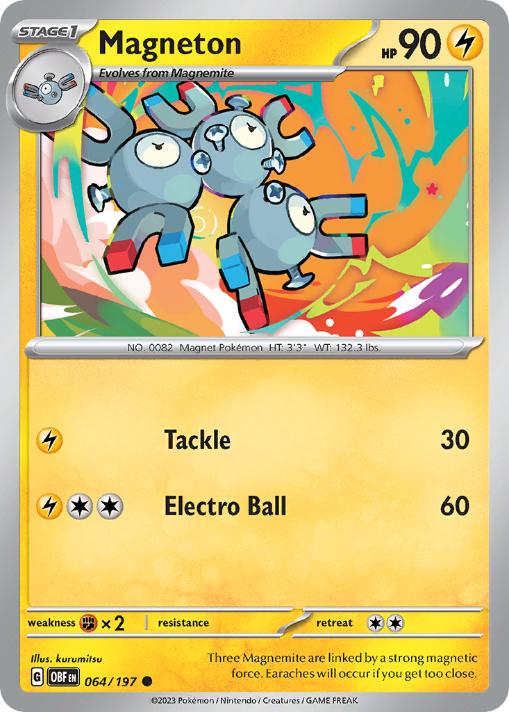 Magneton 64 Common card from Obsidian Flames