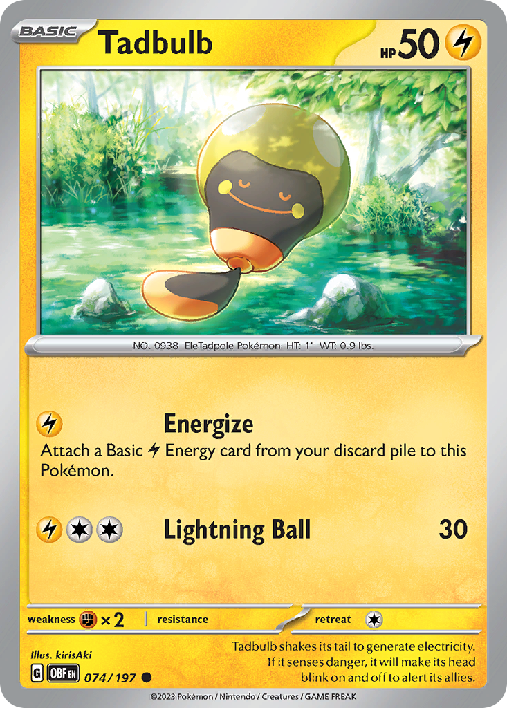 Tadbulb 74 Common card from Obsidian Flames