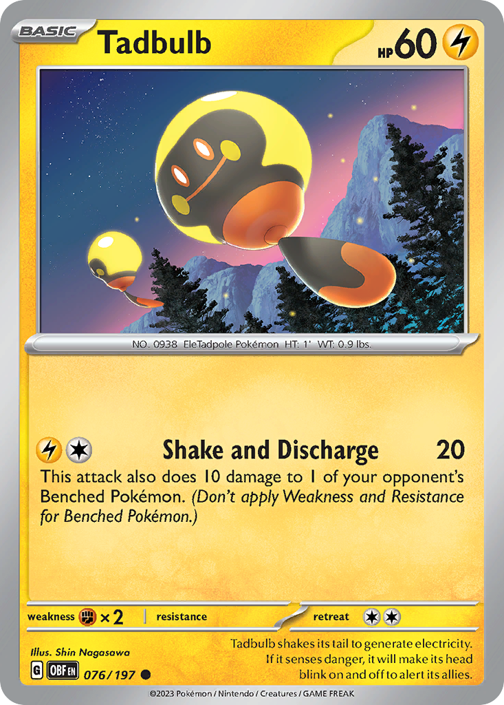 Tadbulb 76/197 Common card from Obsidian Flames