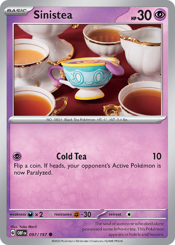 Sinistea 97 Common card from Obsidian Flames