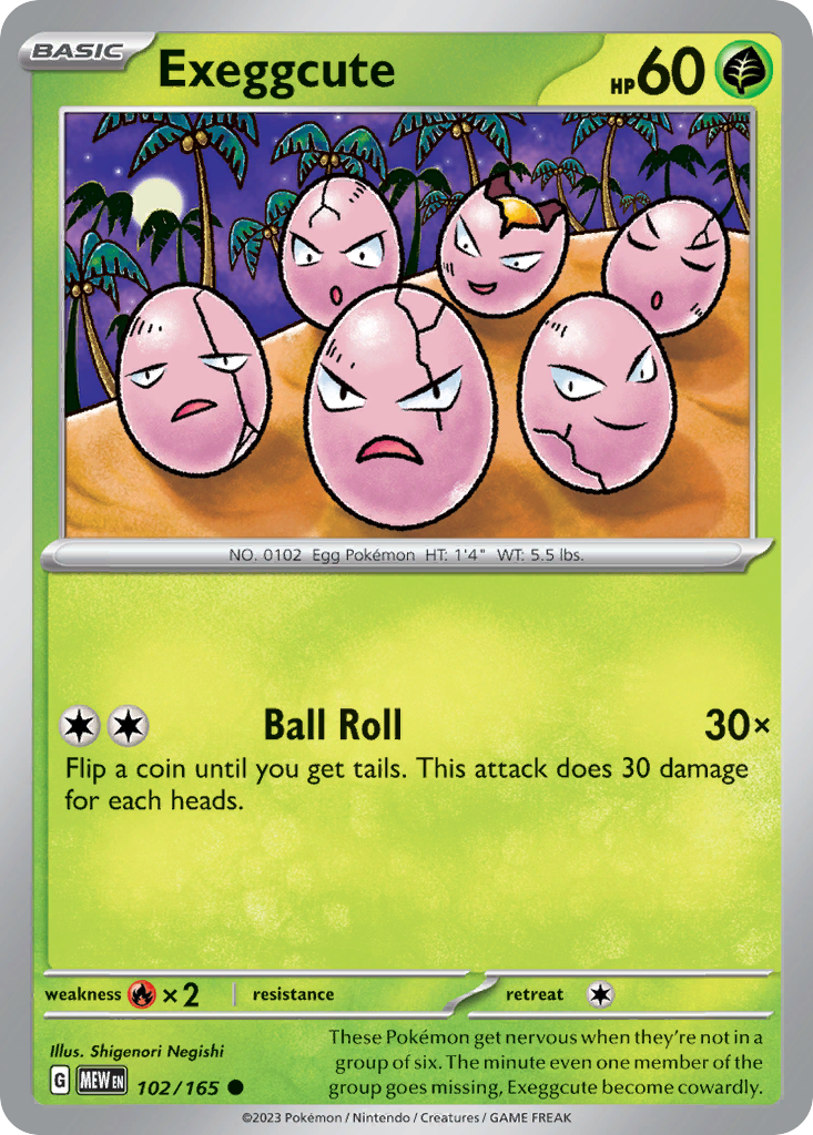 Exeggcute 102 Common card from 151