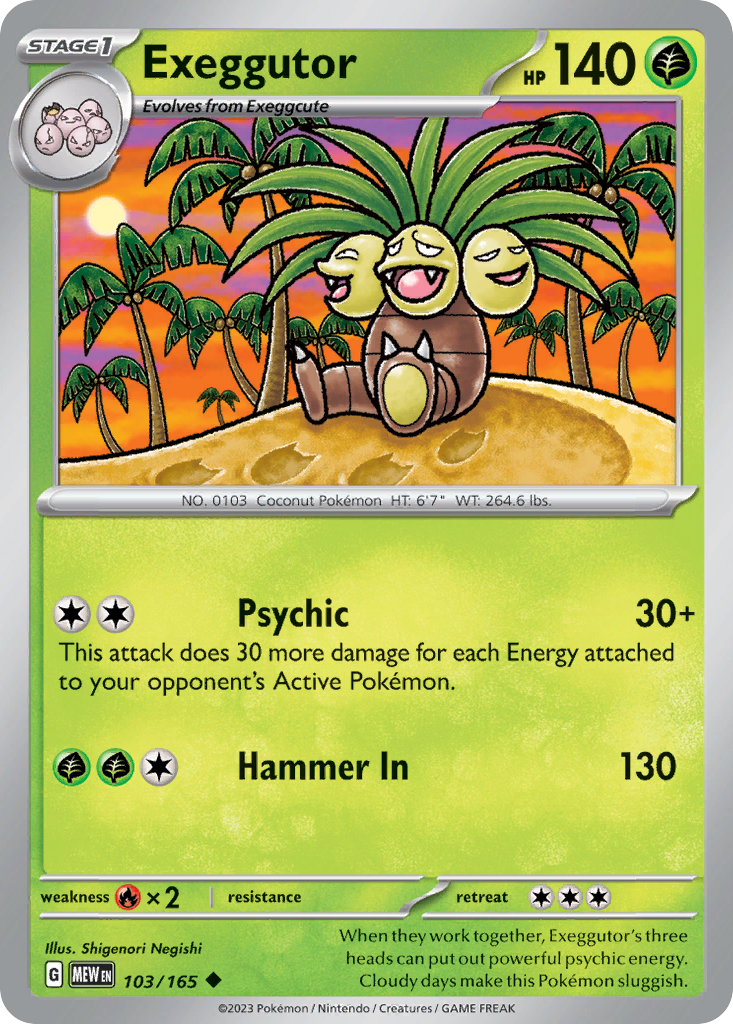 Exeggutor 103/165 Uncommon card from 151