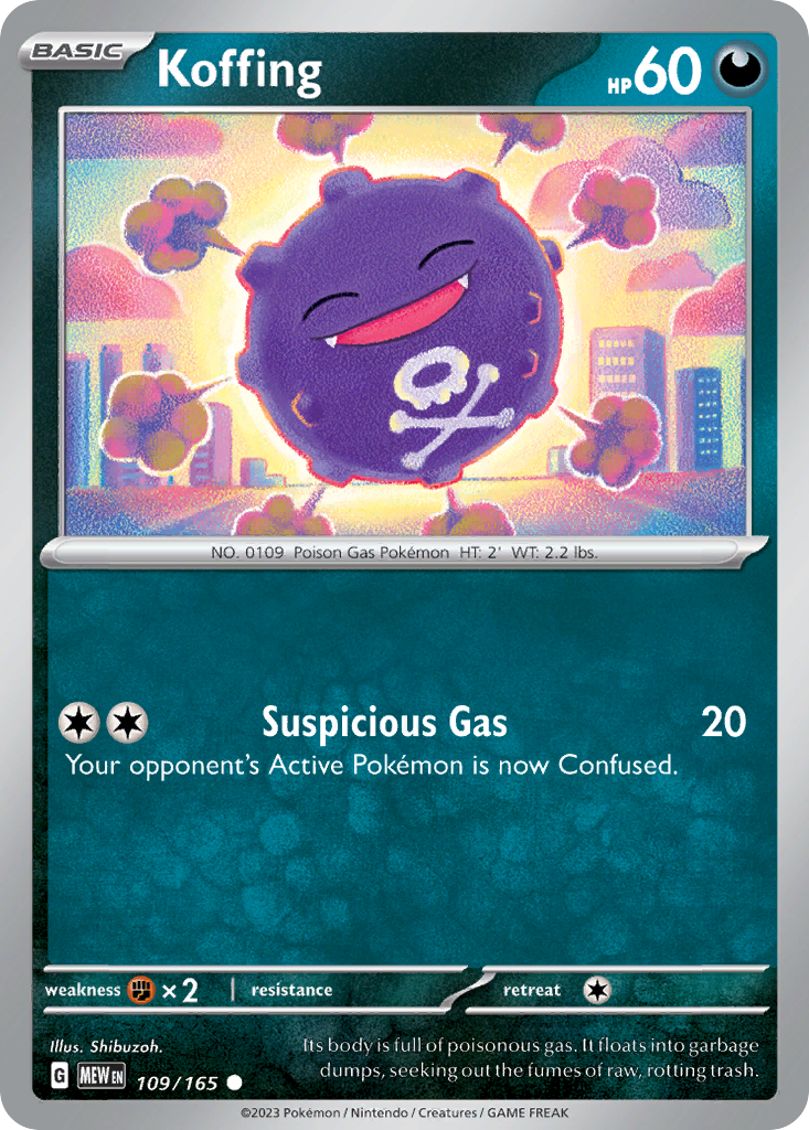 Koffing 109 Common card from 151
