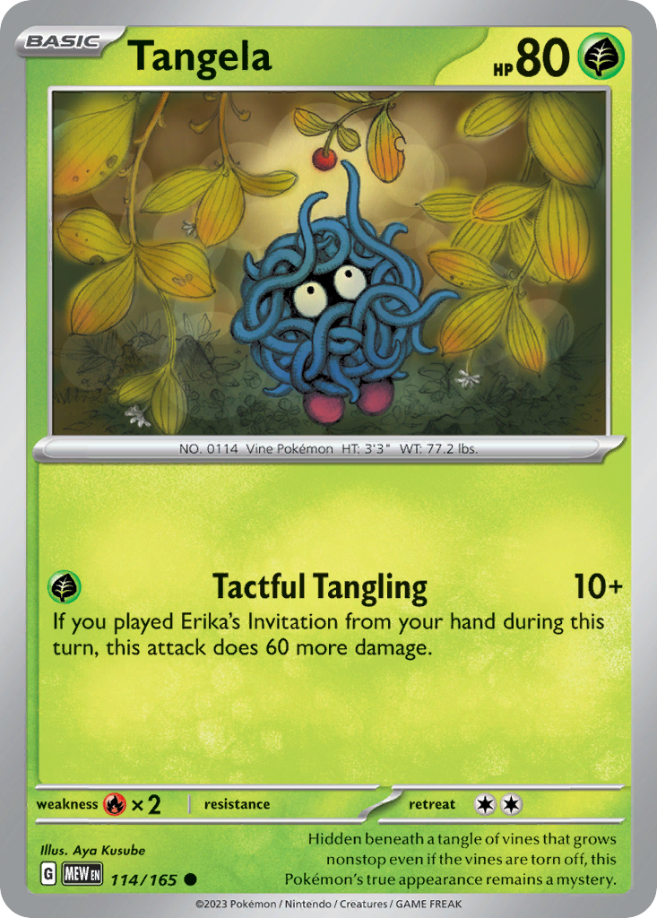 Tangela 114/165 Common card from 151