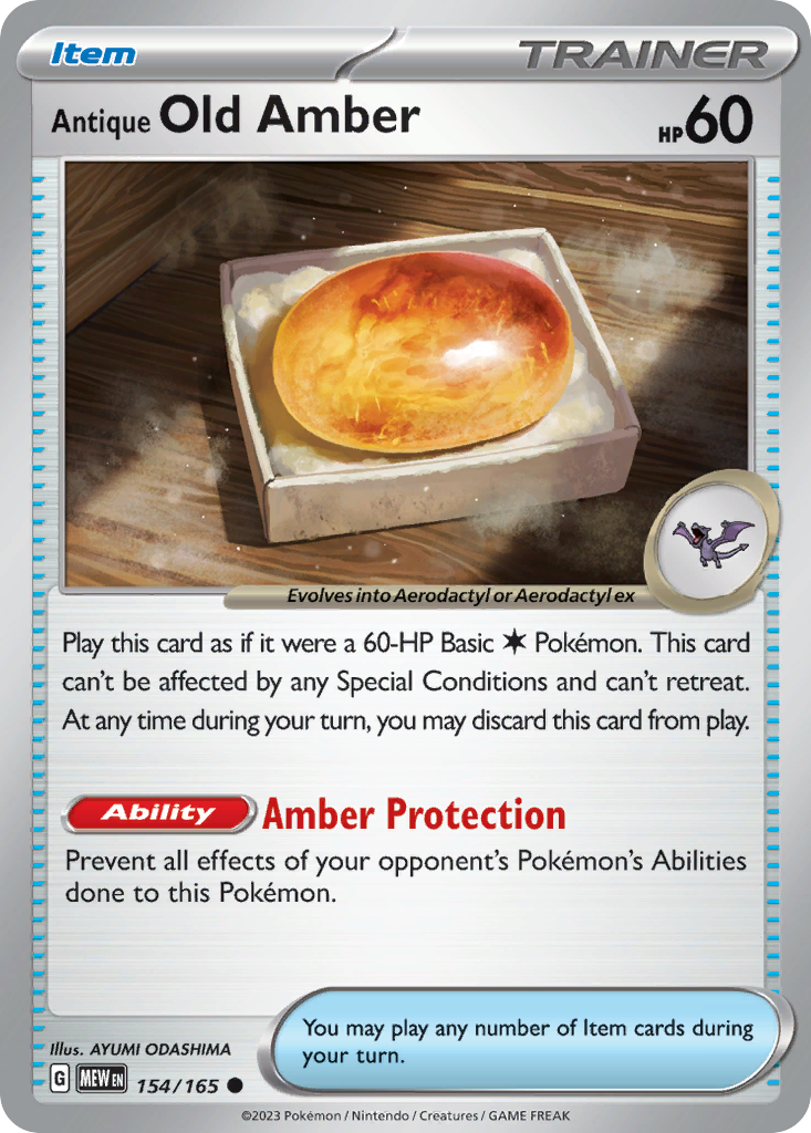 Antique Old Amber 154 Common card from 151