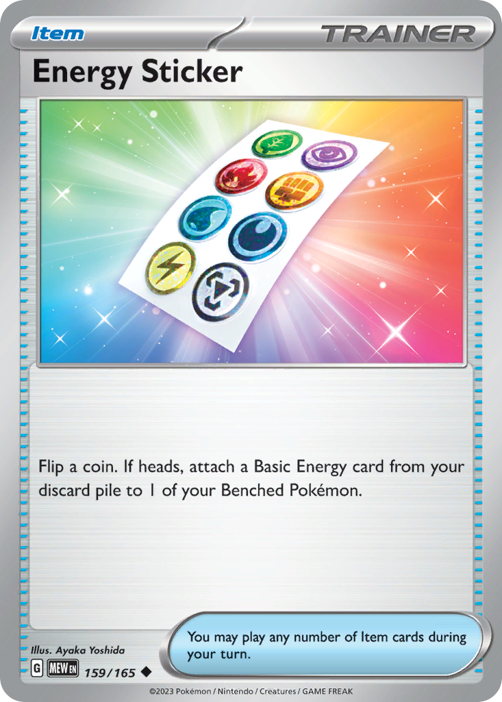 Energy Sticker 159 Uncommon card from 151
