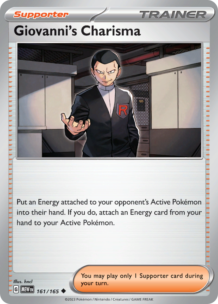 Giovanni's Charisma 161/165 Uncommon card from 151