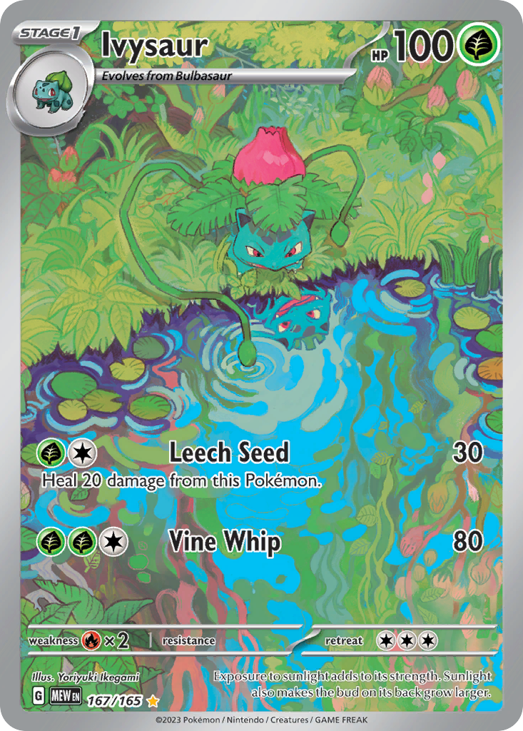 Ivysaur 167 Illustration Rare card from 151