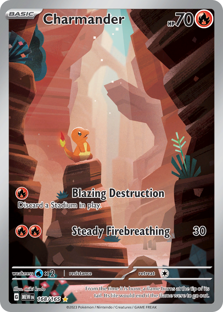 Charmander 168/165 Illustration Rare card from 151