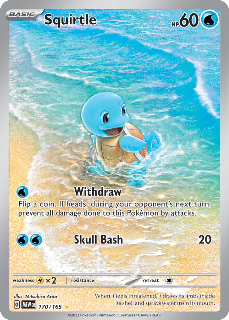 Squirtle 170 Illustration Rare card from 151