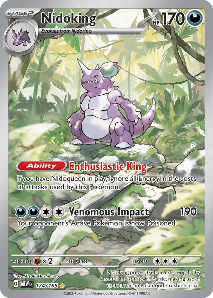 Nidoking 174/165 Illustration Rare card from 151