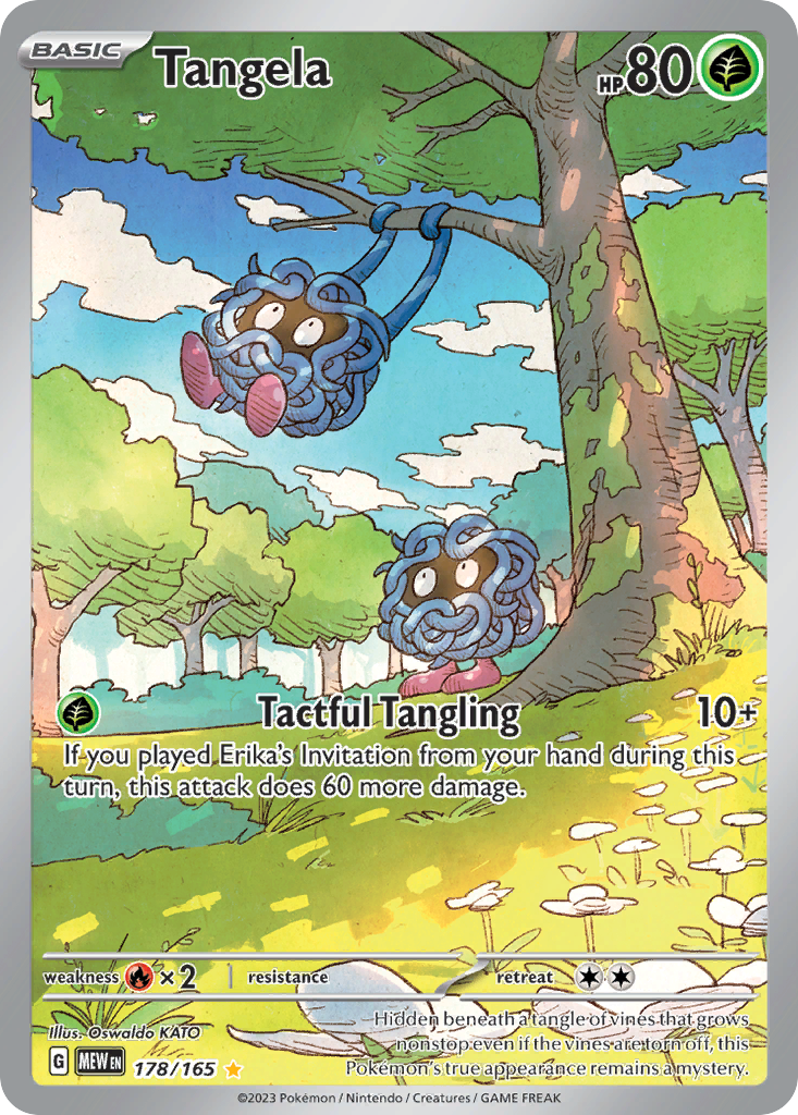 Tangela 178/165 Illustration Rare card from 151