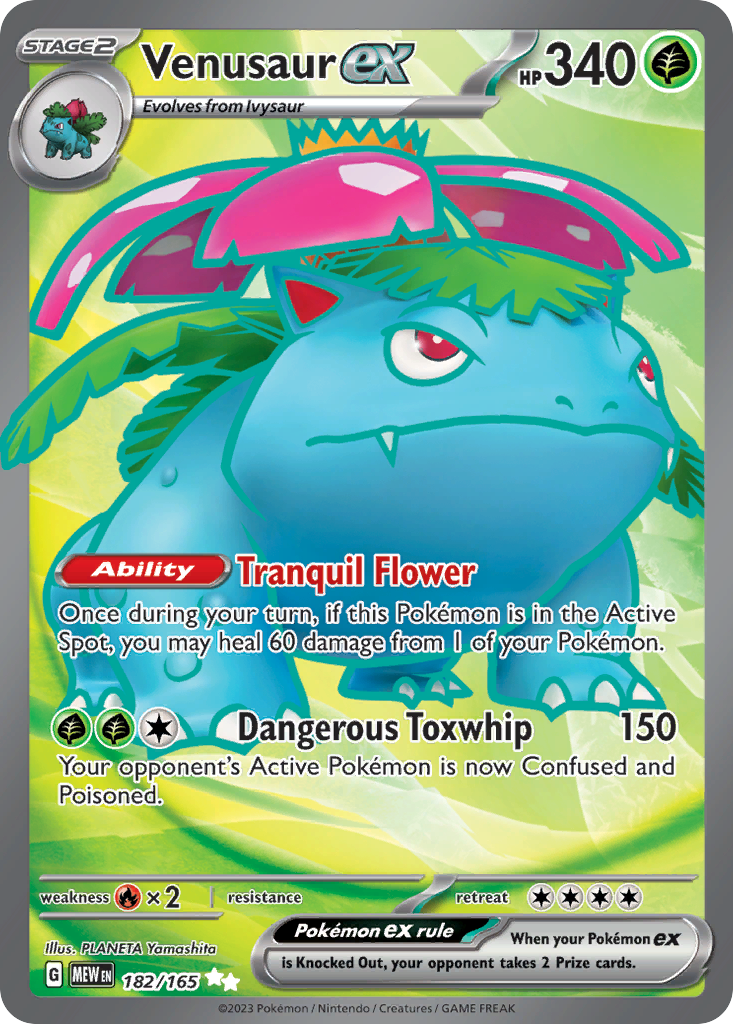 Venusaur ex 182 Ultra Rare card from 151