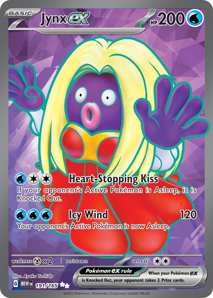 Jynx ex 191/165 Ultra Rare card from 151