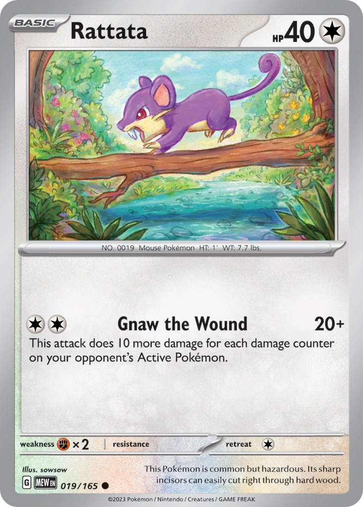 Rattata 19 Common card from 151