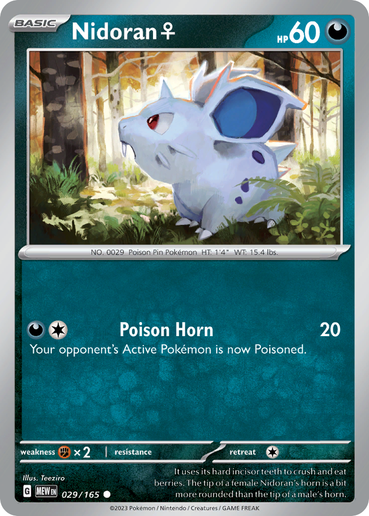 Nidoran ♀ 29 Common card from 151