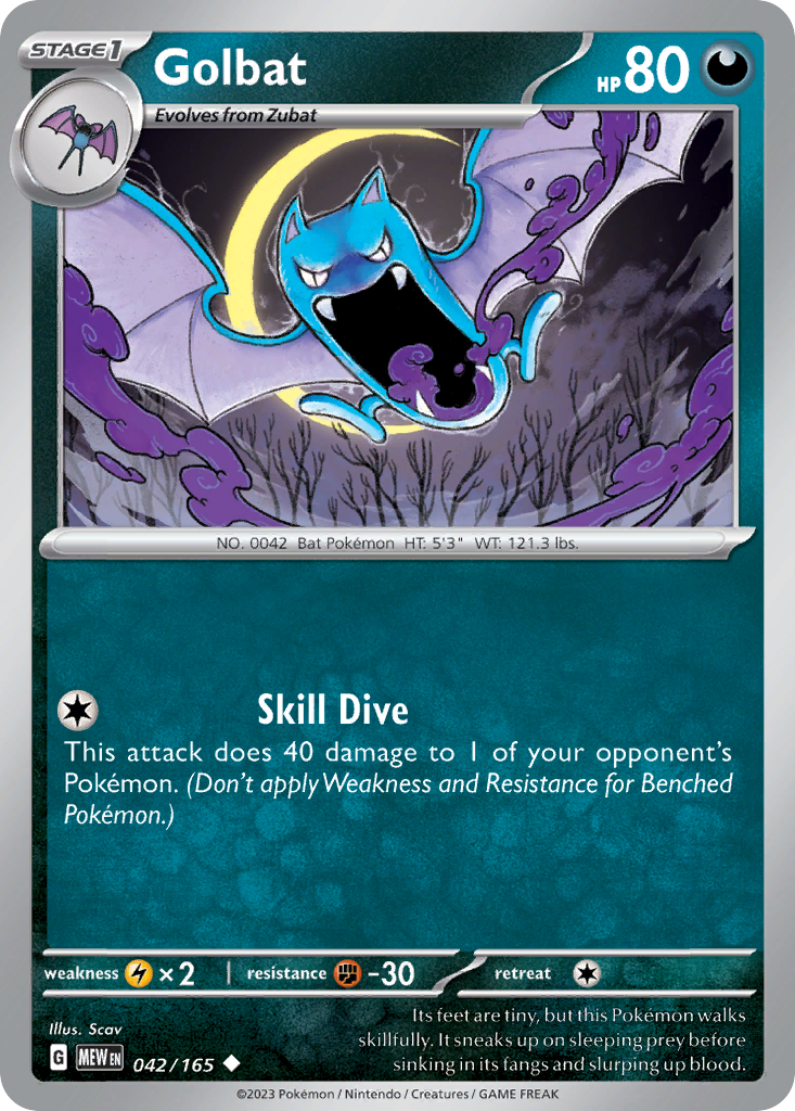 Golbat 42/165 Uncommon card from 151