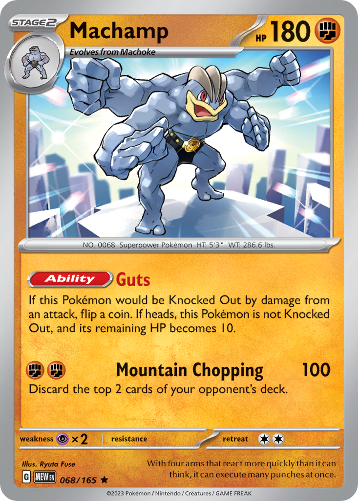 Machamp 68 Rare card from 151