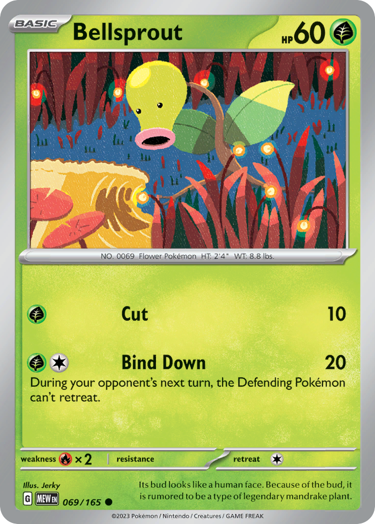 Bellsprout 69 Common card from 151